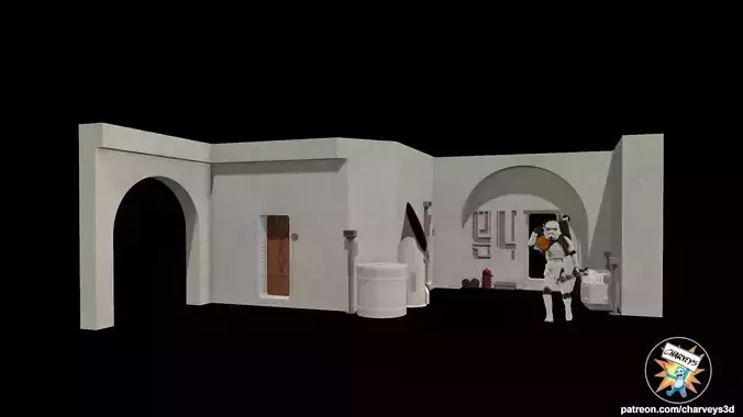 Star Wars Docking Bay 94 Entrance Diorama for action figures