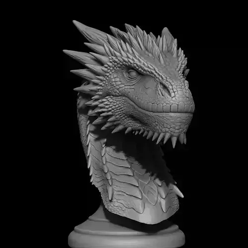 Drogon from Game of Thrones Bust 3D print model
