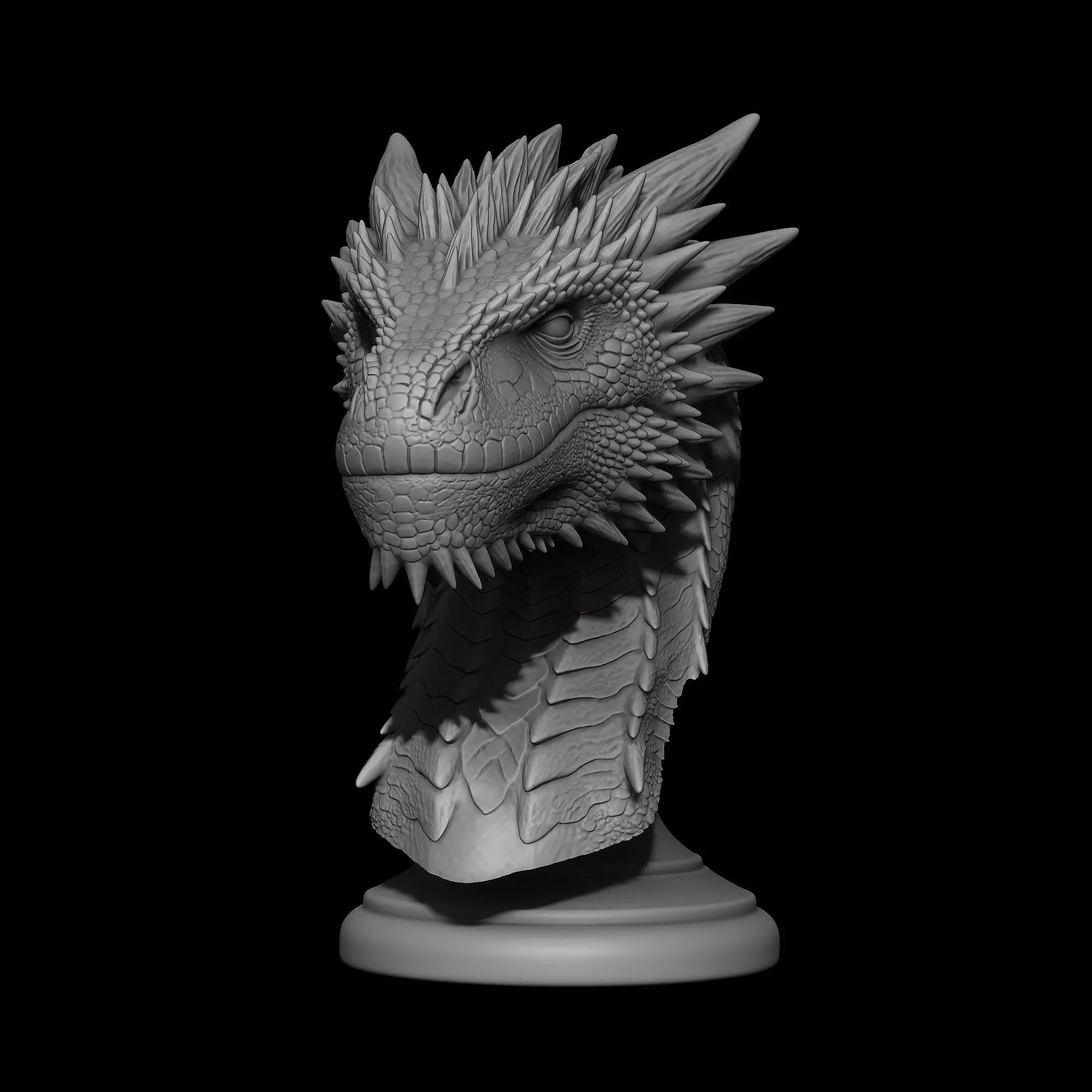 Drogon from Game of Thrones Bust 3D print model_2