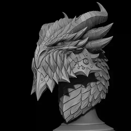 Deathwing the Destroyer from World of Warcraft Bust 3D print model