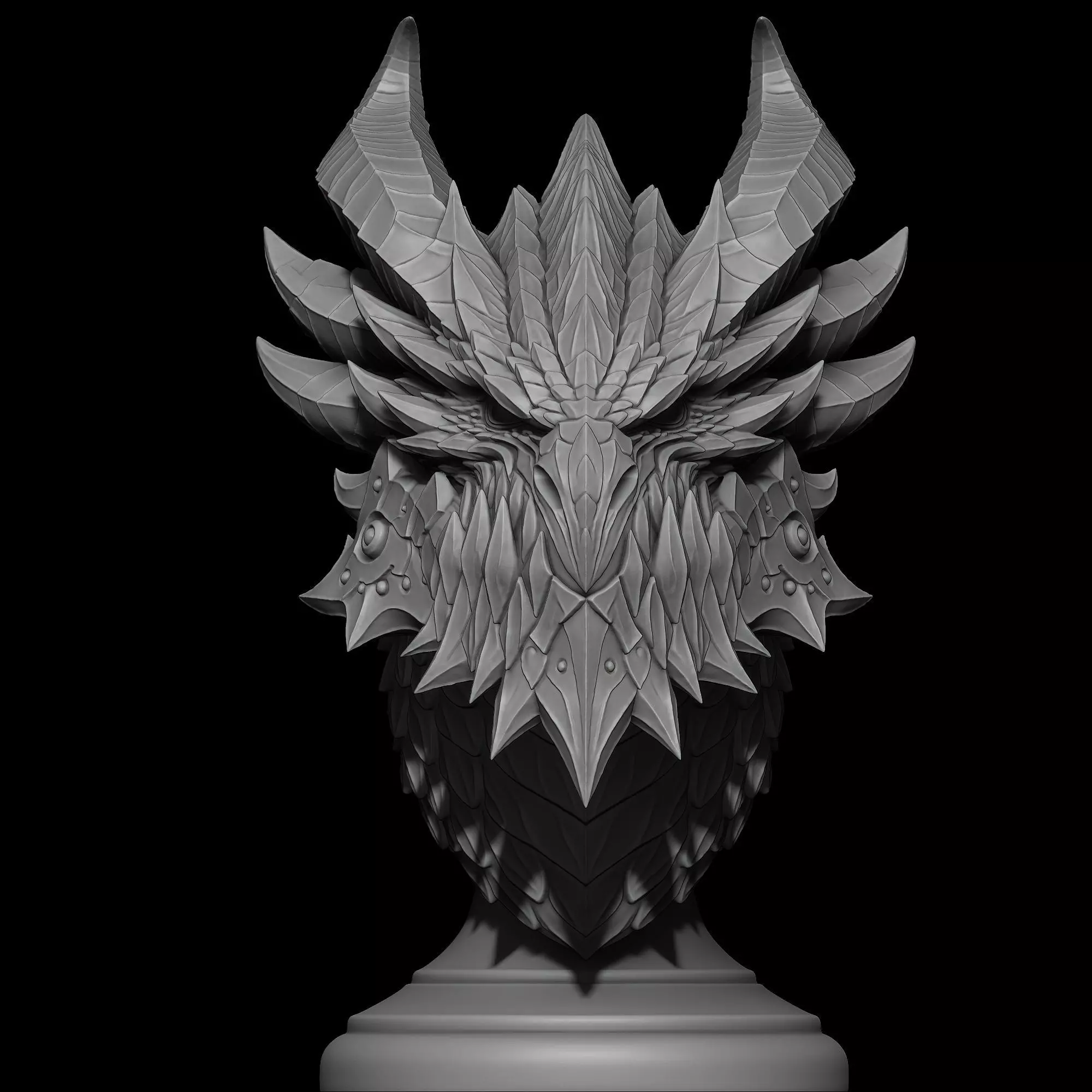 Deathwing the Destroyer from World of Warcraft Bust 3D print model_1