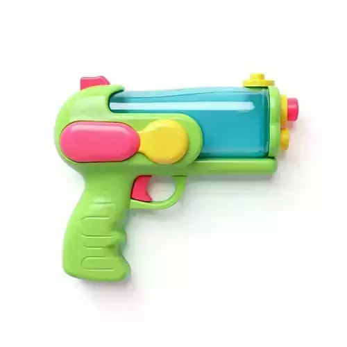 Bright Water Squirt Gun 3D Model Low-poly 3D model