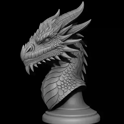 Dragon Bust 3D print model
