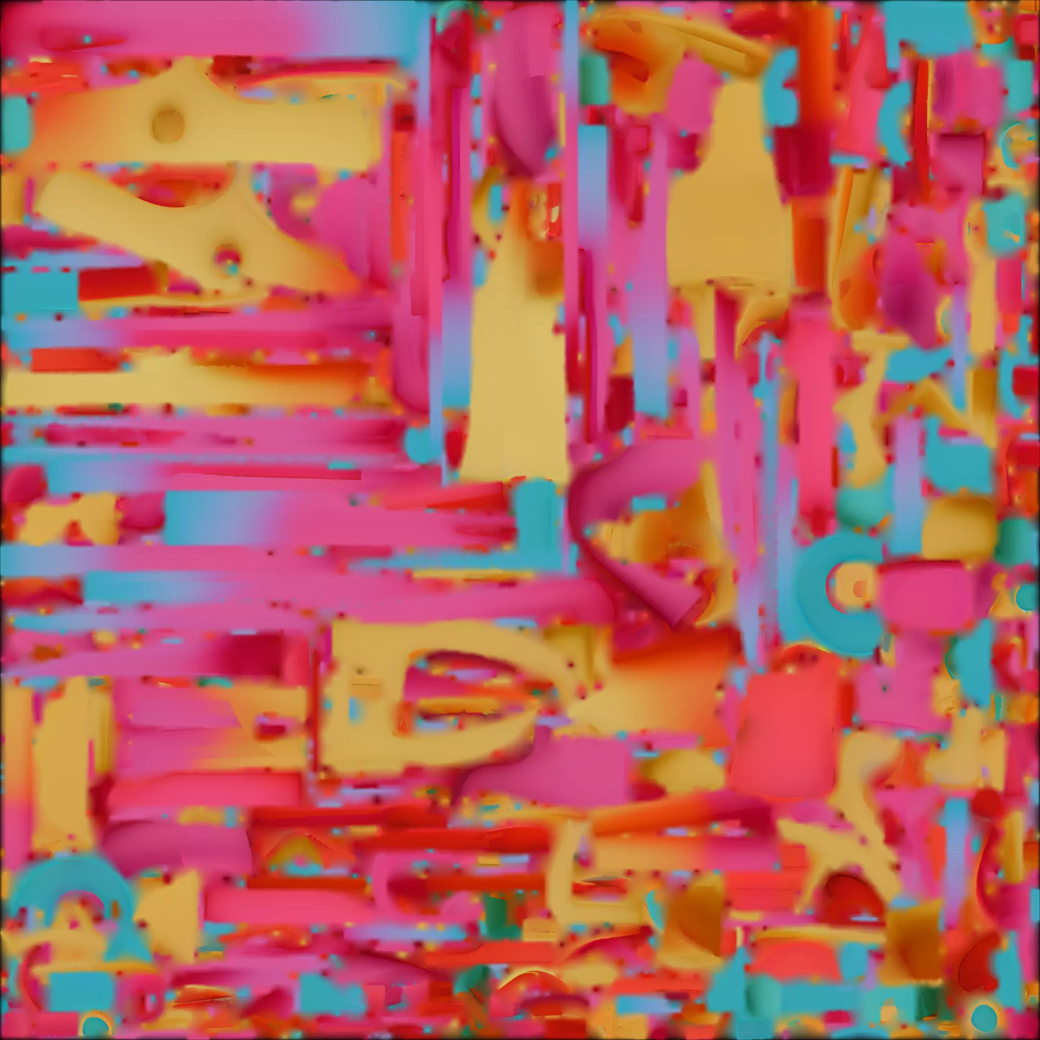 Rainbow Water Pistol Toy 3D Model Low-poly 3D model_1