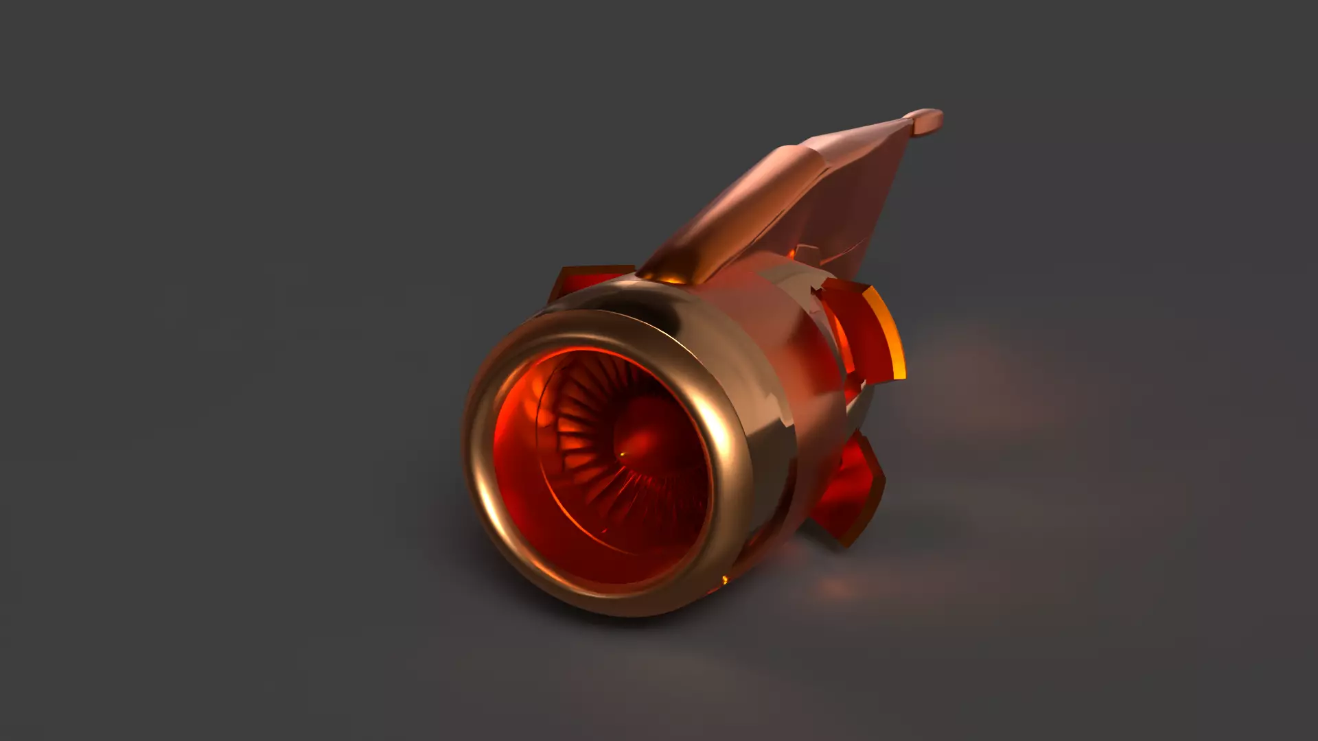Chinese airplane jet engine figure Low-poly 3D model_2