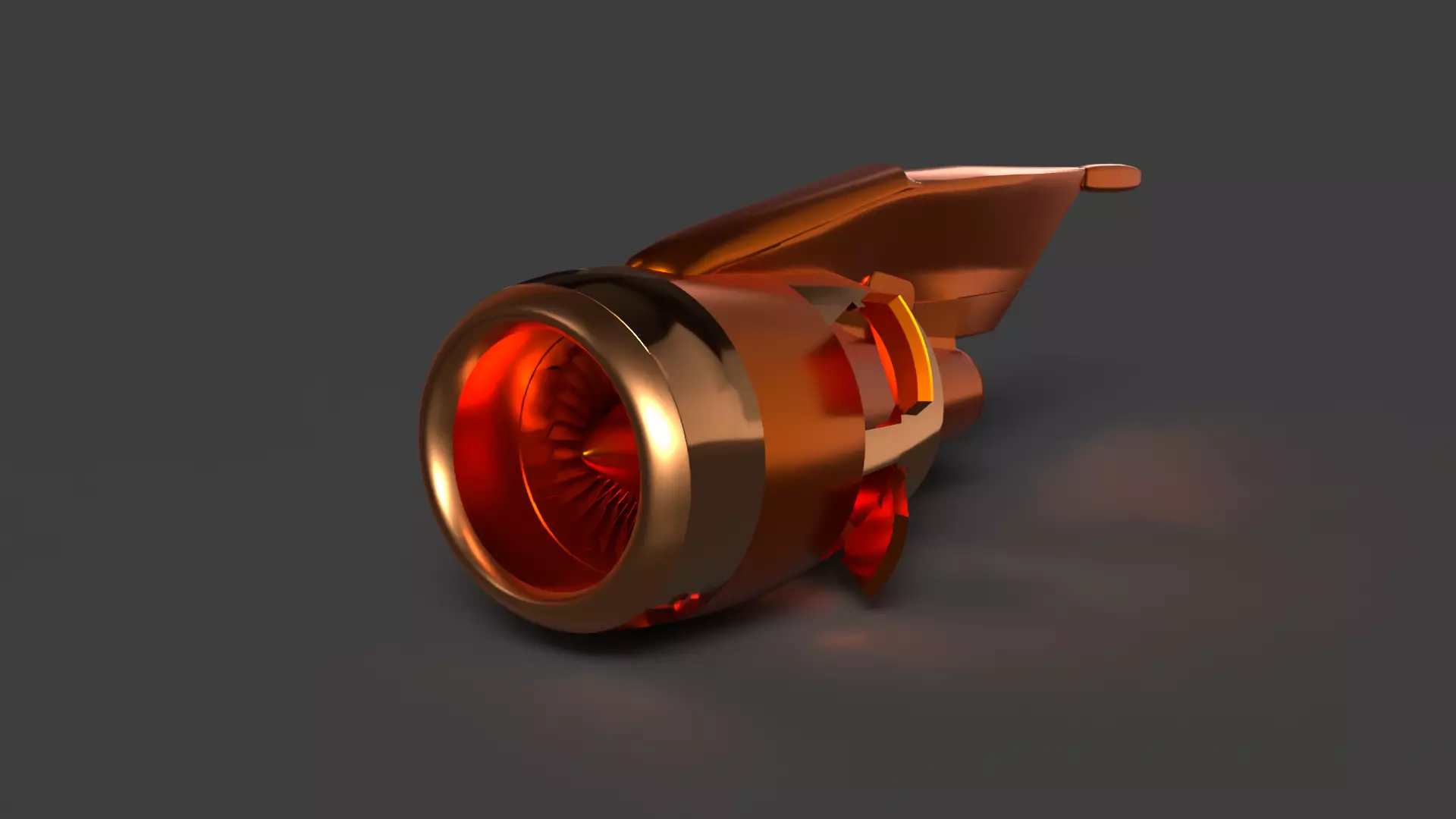 Chinese airplane jet engine figure Low-poly 3D model_0