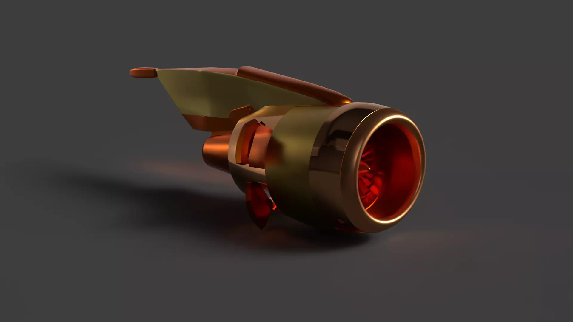 Chinese airplane jet engine figure Low-poly 3D model_5