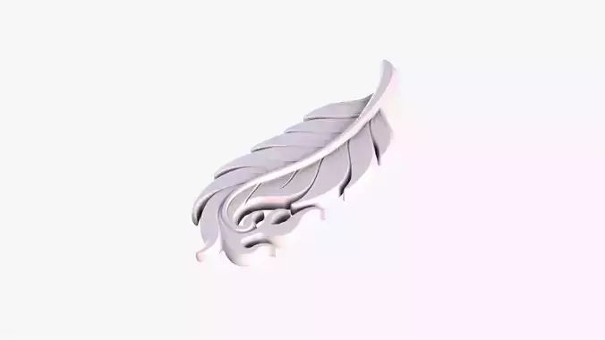 Phoenix Feather Keychai STL File Printable Magical Charm 3D print model