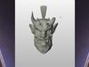 Demon Head Pendant  3D print model_2