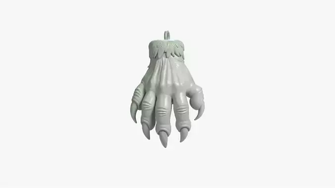 Werewolf Claw Keychain STL File Printable Monster Paw Charm
