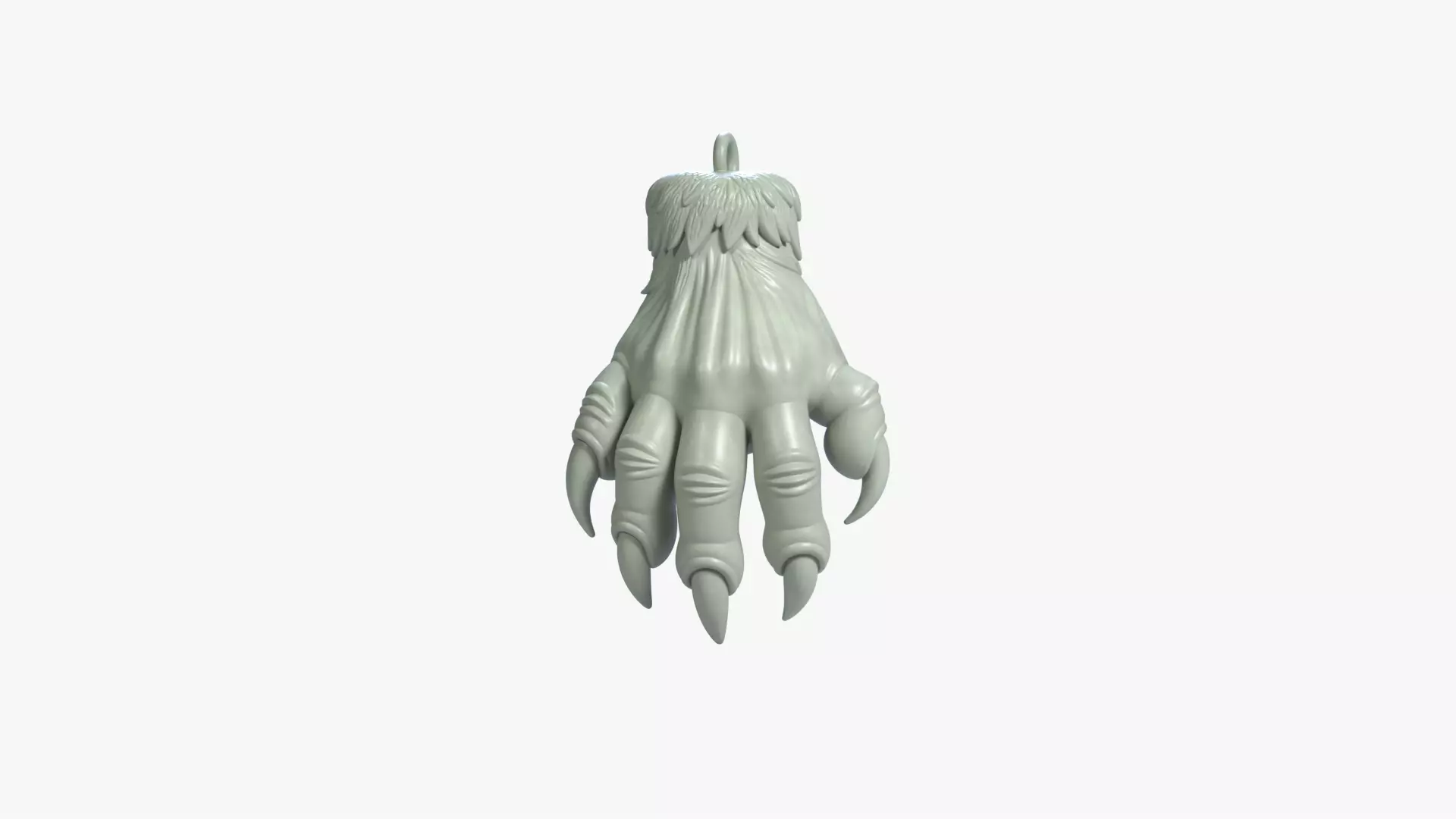 Werewolf Claw Keychain STL File Printable Monster Paw Charm 3D print model