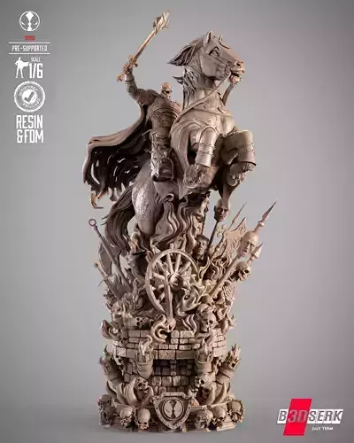 B3DSERK Medieval Spawn Sculpture 3D print model 2