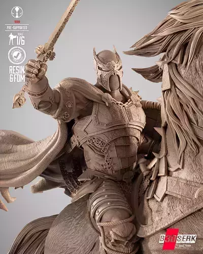 B3DSERK Medieval Spawn Sculpture 3D print model 3