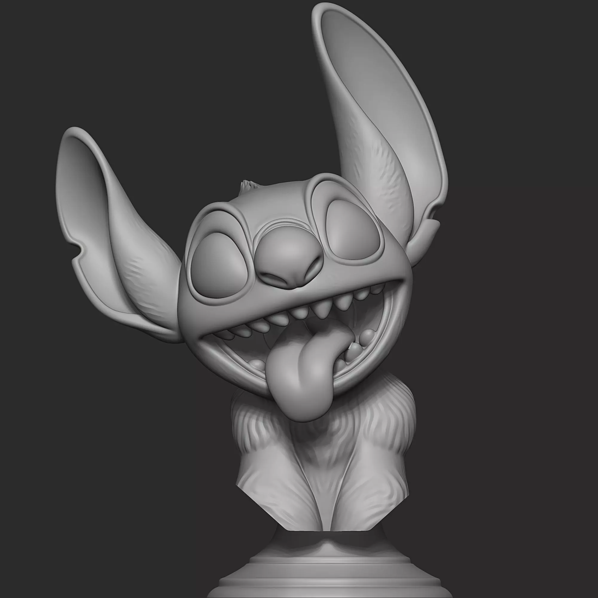 Stitch Crazy Bust 3D print model_8