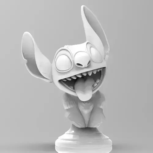 Stitch Crazy Bust 3D print model