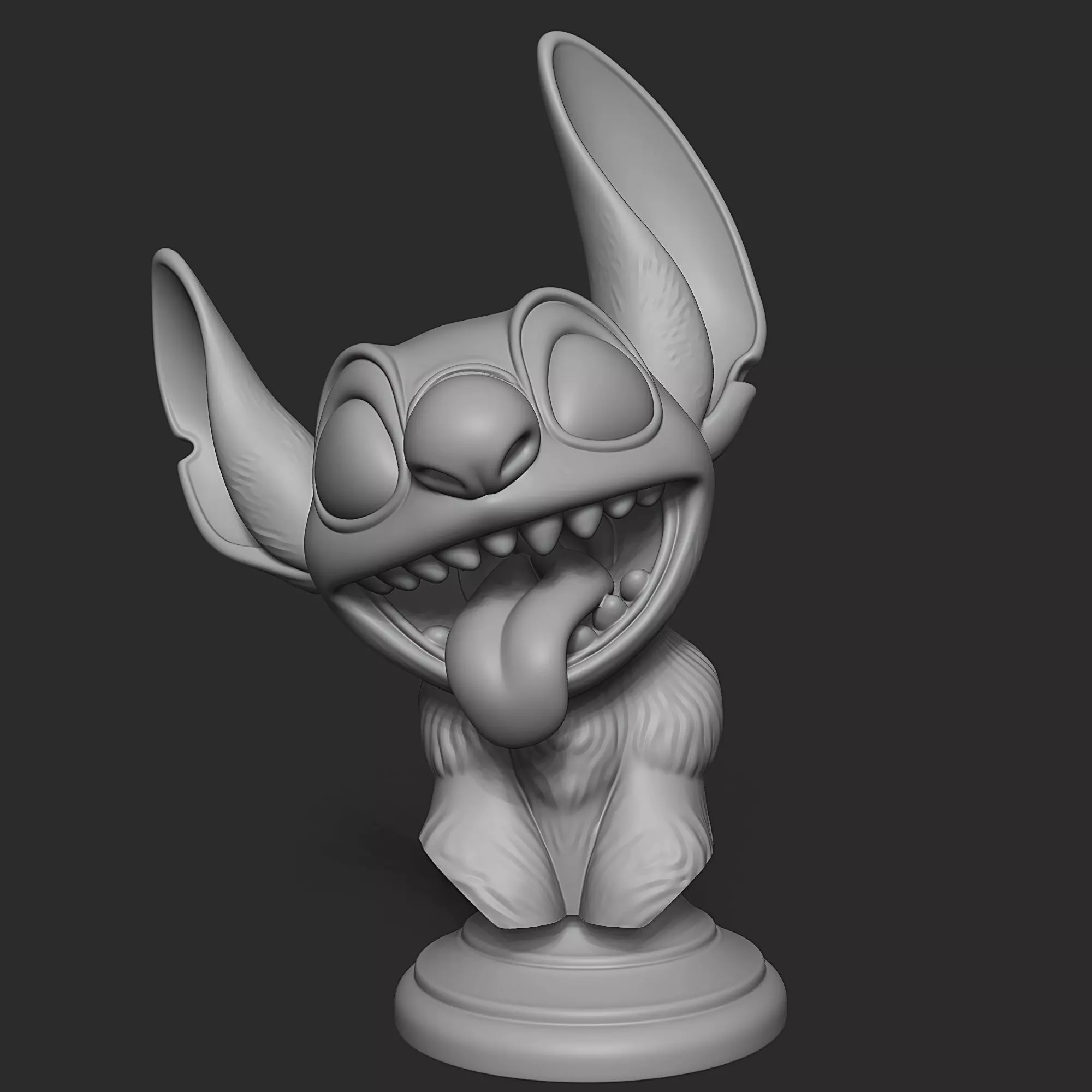 Stitch Crazy Bust 3D print model_6