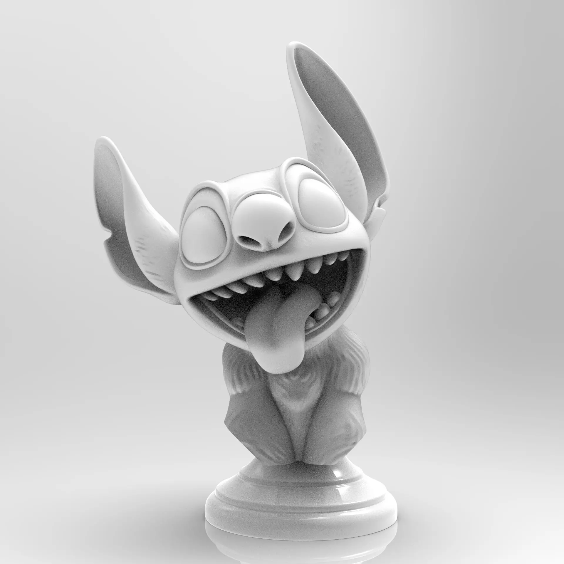 Stitch Crazy Bust 3D print model_4