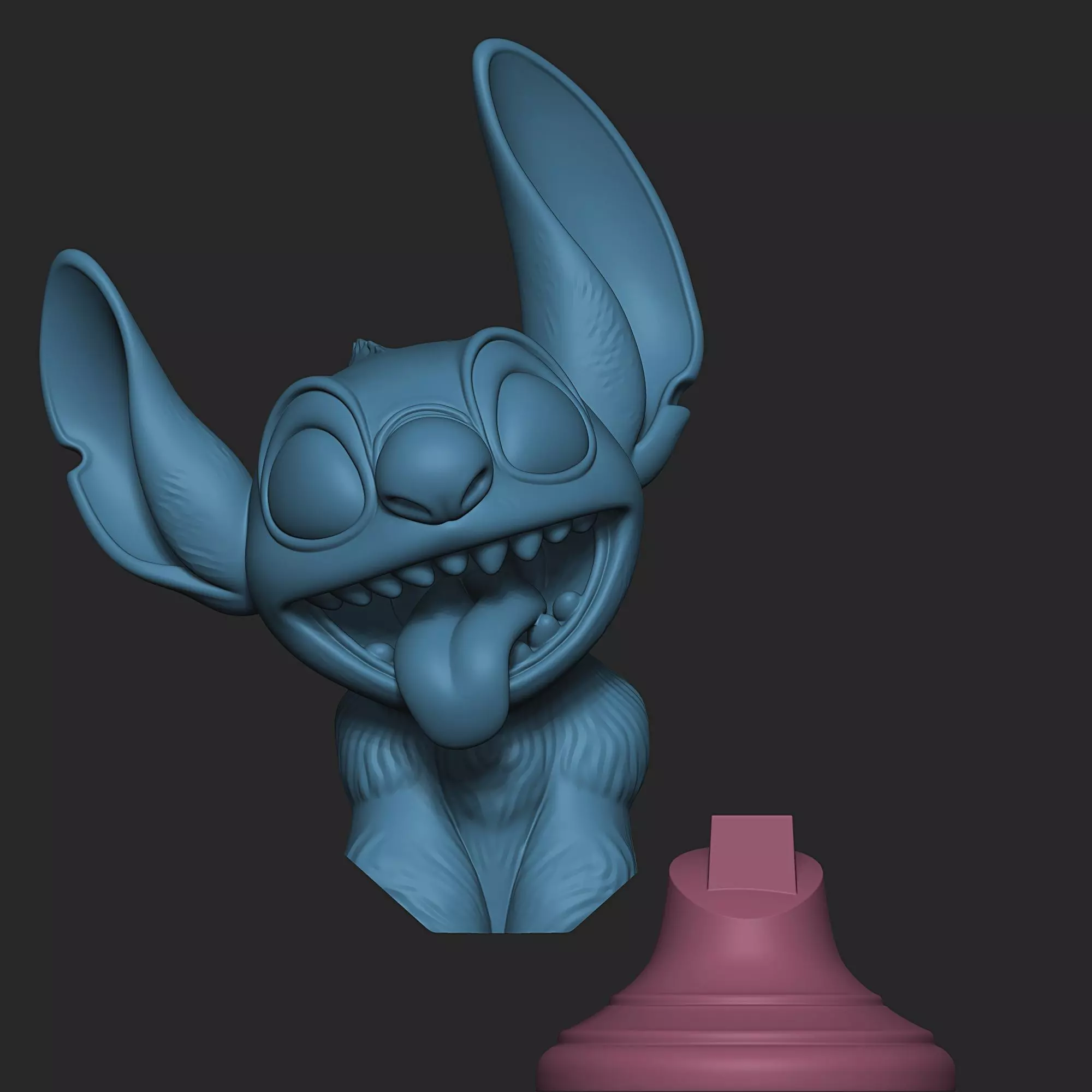 Stitch Crazy Bust 3D print model_5
