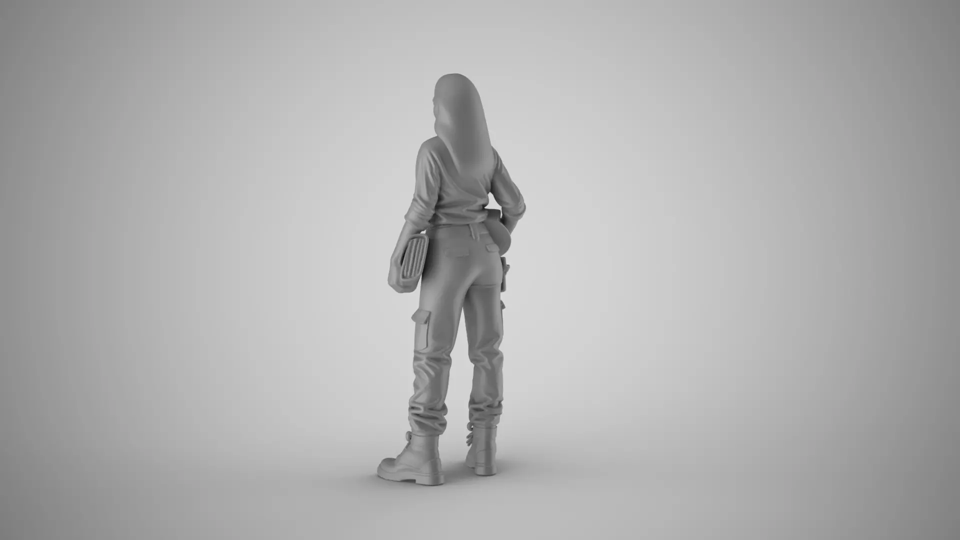 Civil Engineer Woman 3D print model_5