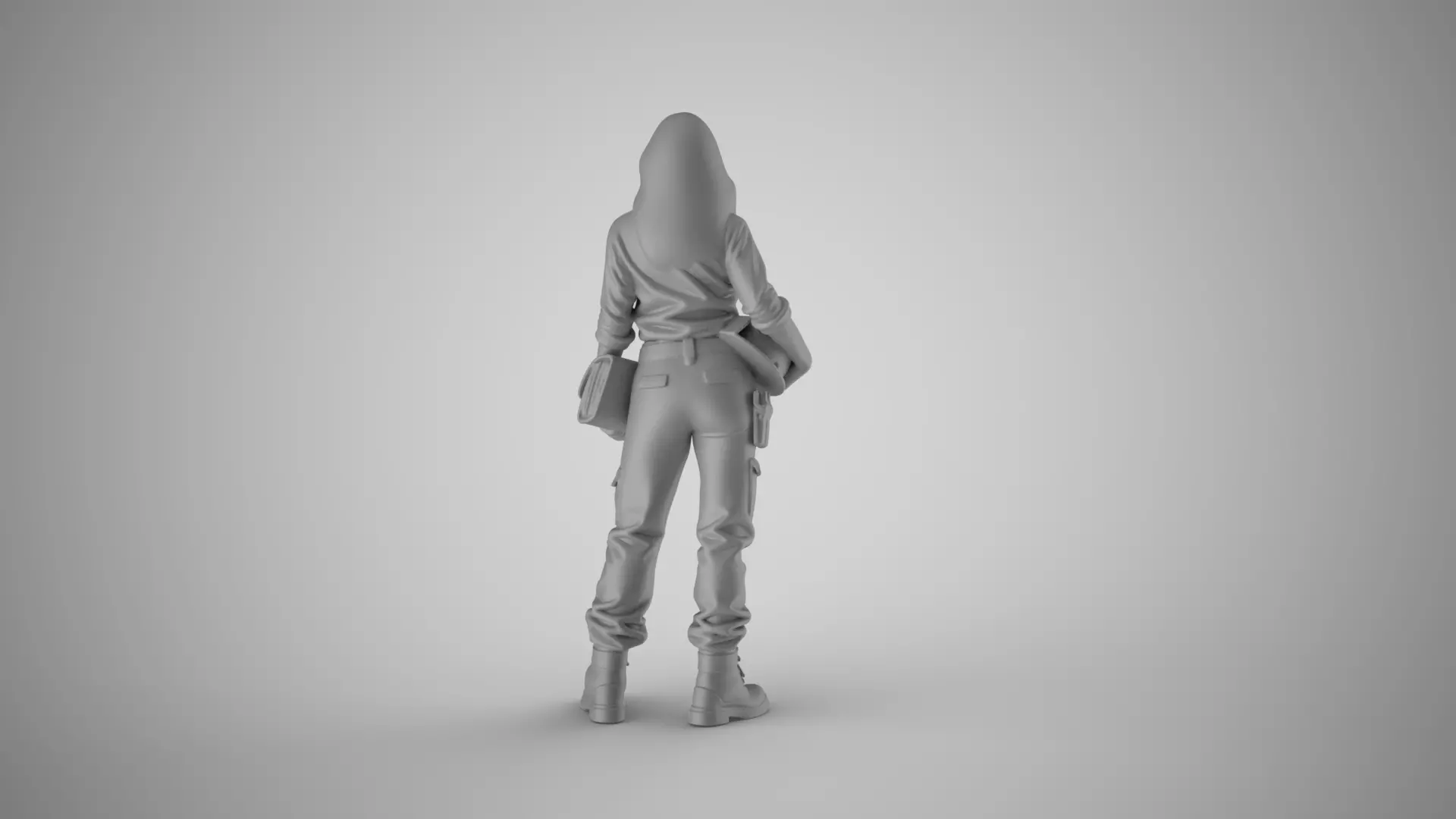 Civil Engineer Woman 3D print model_4