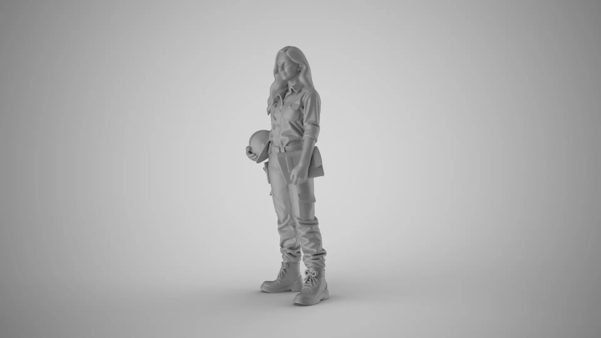 Civil Engineer Woman 3D print model_7