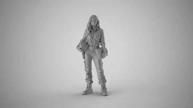 Civil Engineer Woman 3D print model
