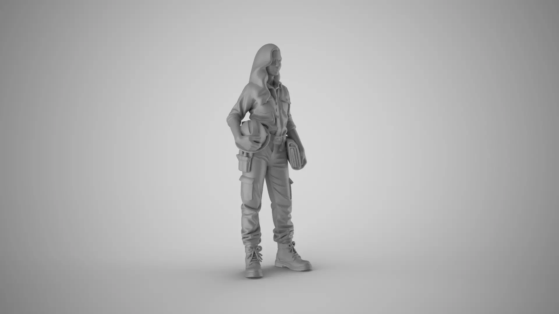 Civil Engineer Woman 3D print model_1