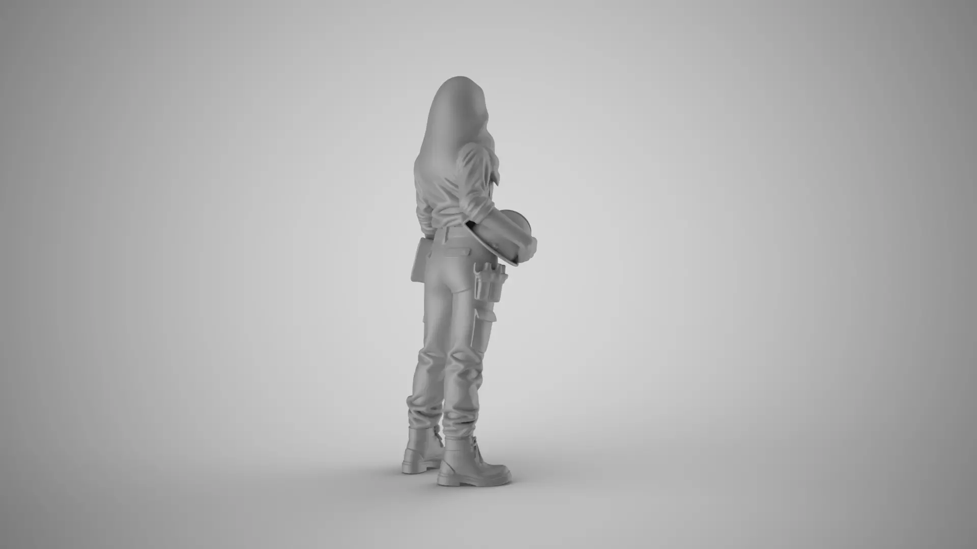 Civil Engineer Woman 3D print model_3