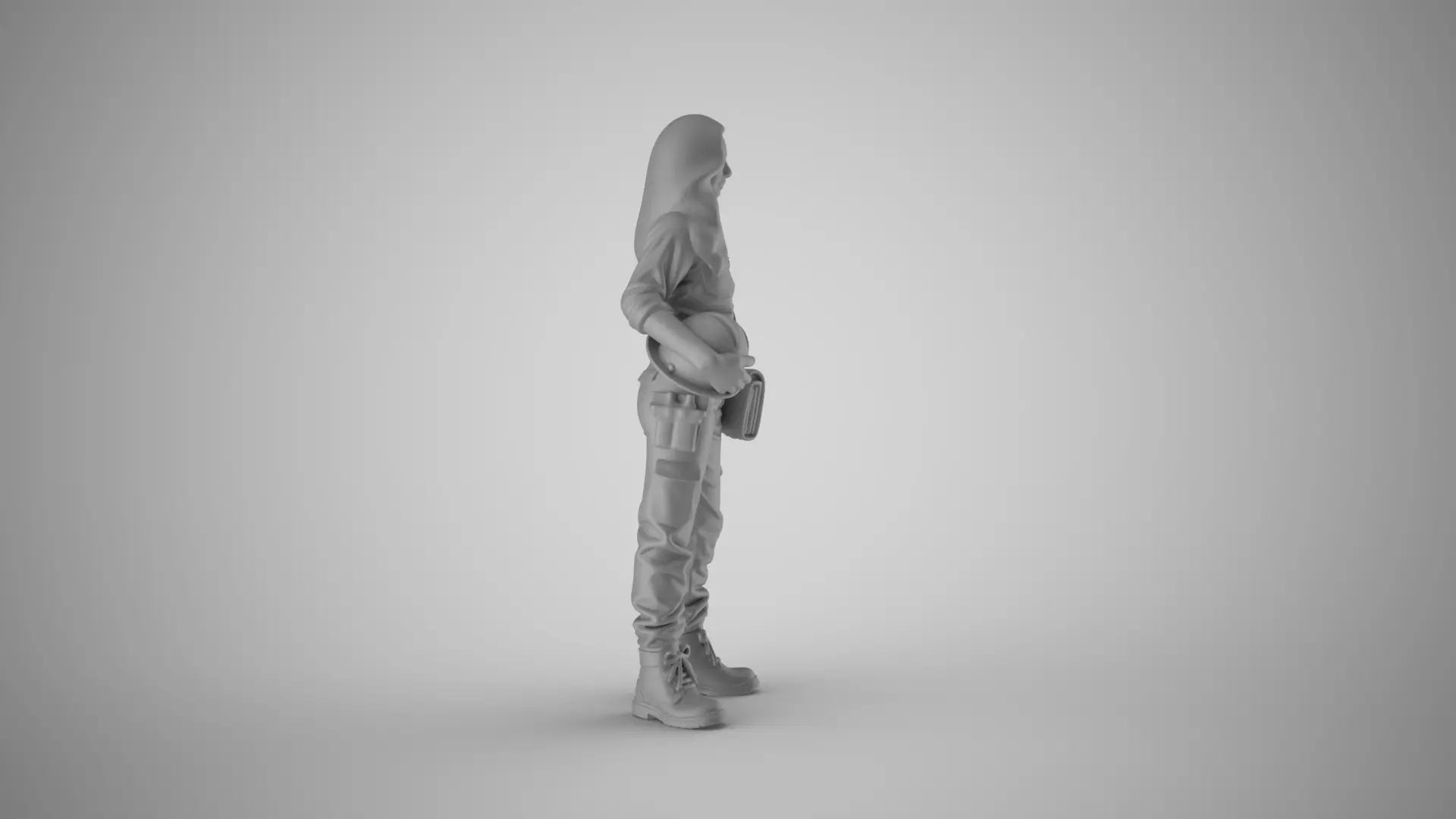 Civil Engineer Woman 3D print model_2