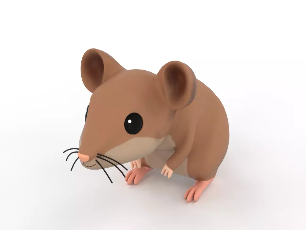mouse Low-poly 3D model_2