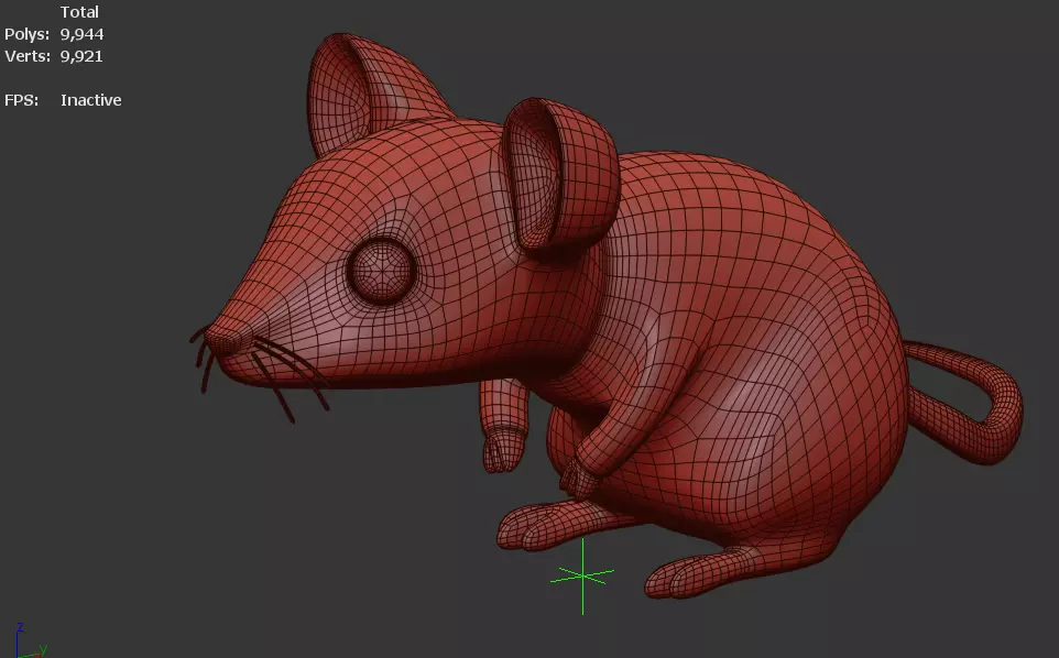 mouse Low-poly 3D model_4
