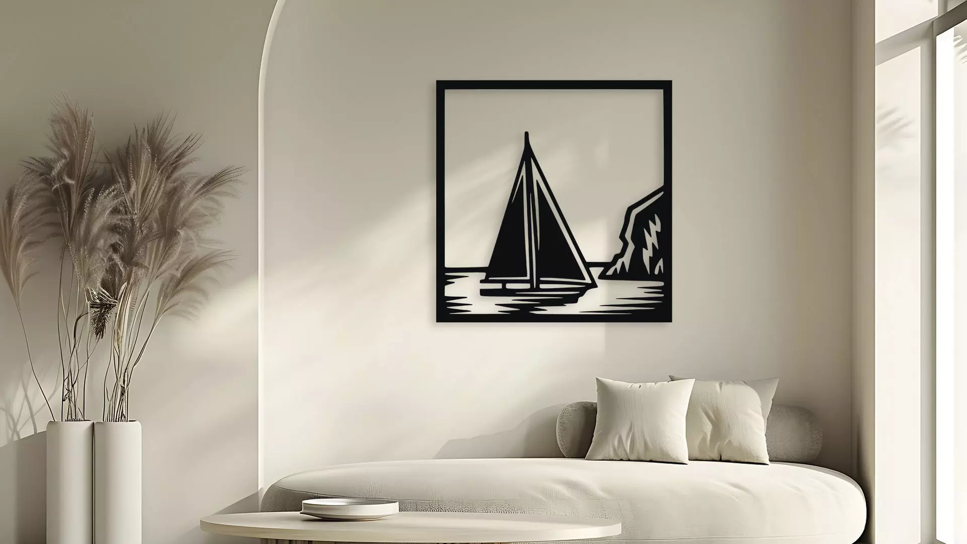 Sailboat Ocean Wall Decor  3D model_5