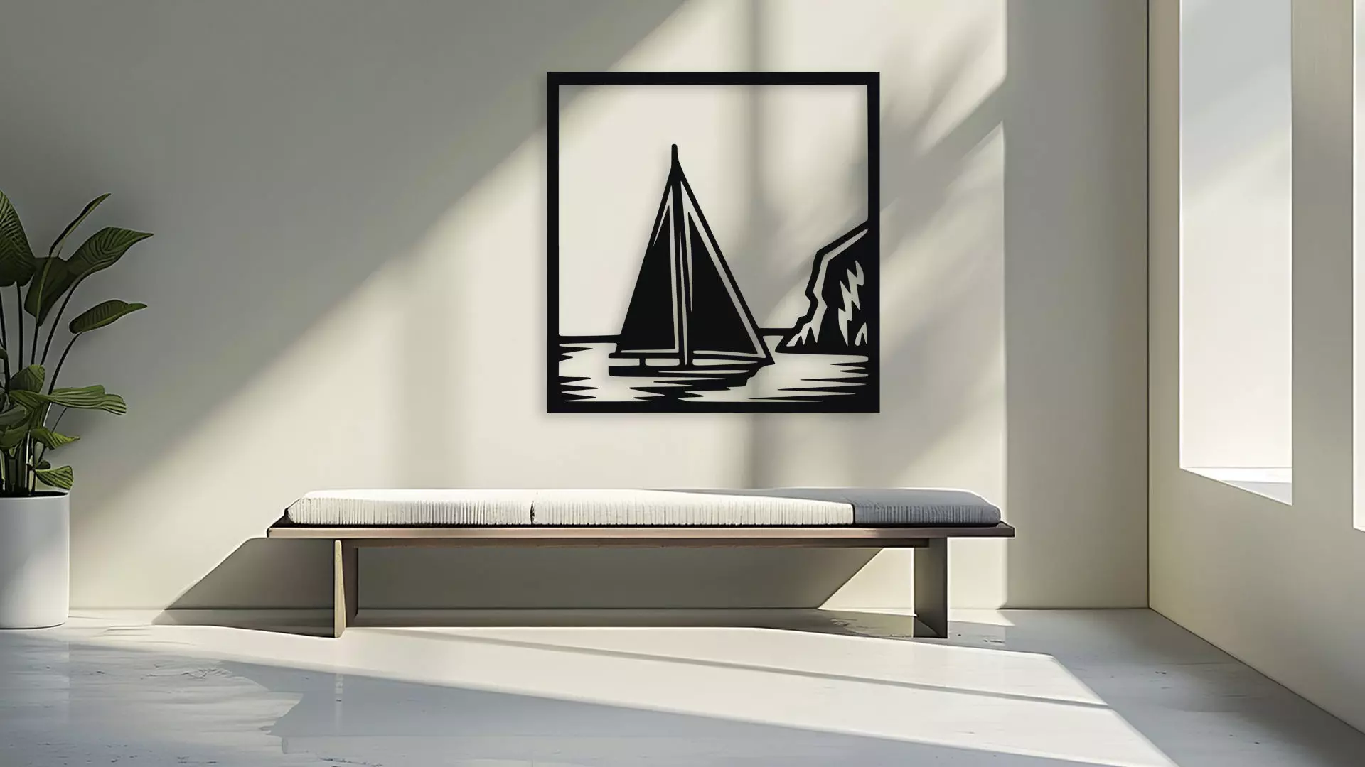 Sailboat Ocean Wall Decor  3D model_3