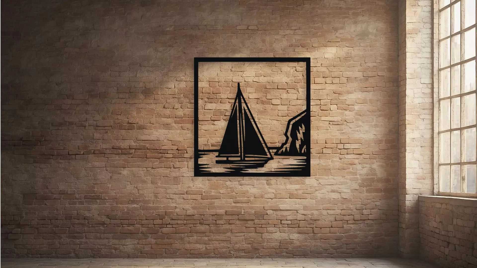 Sailboat Ocean Wall Decor  3D model_0