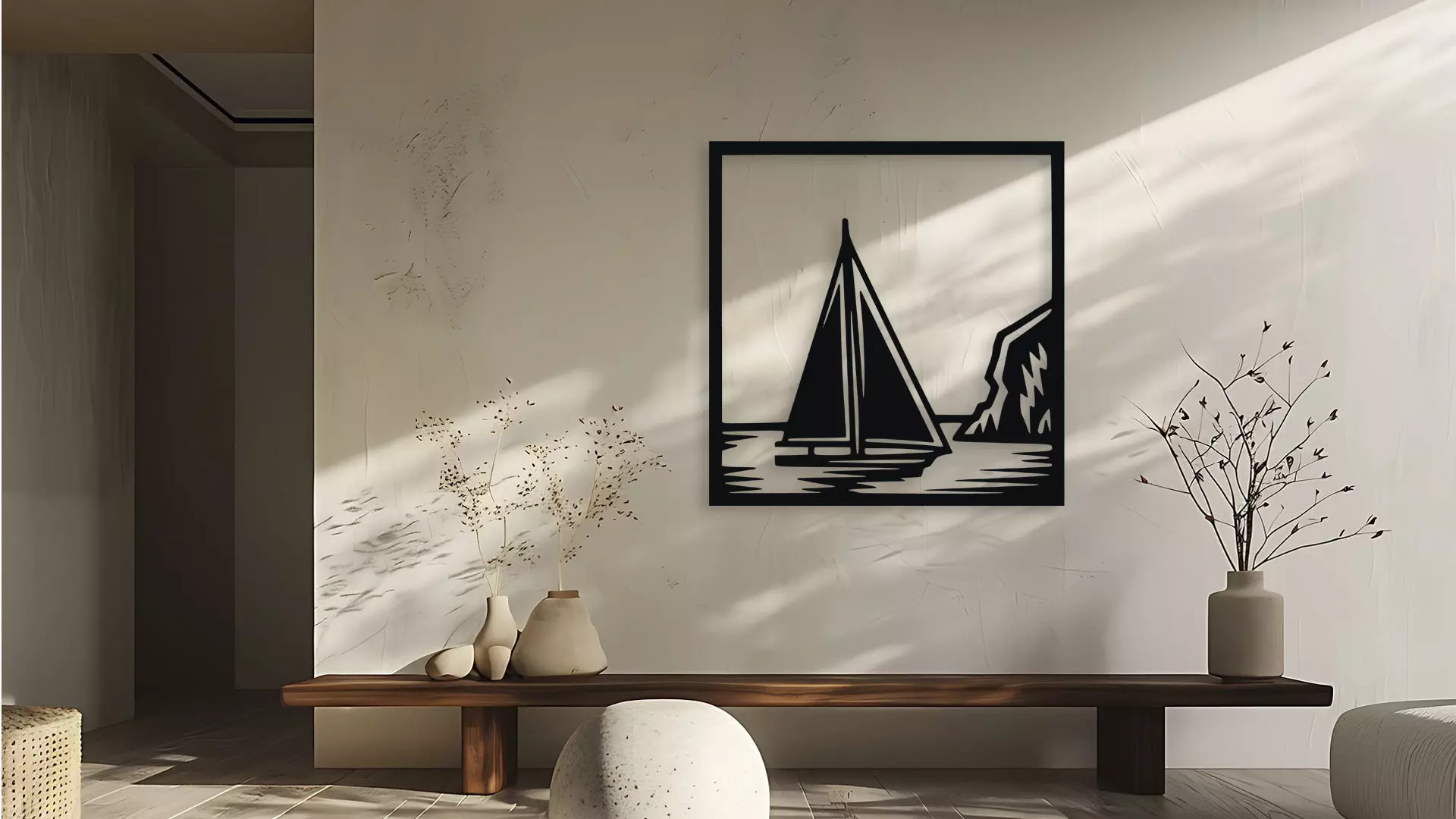 Sailboat Ocean Wall Decor  3D model_2