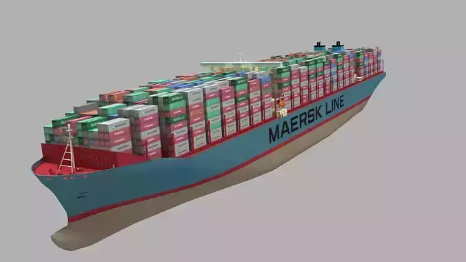 Triple E container ship 3D model