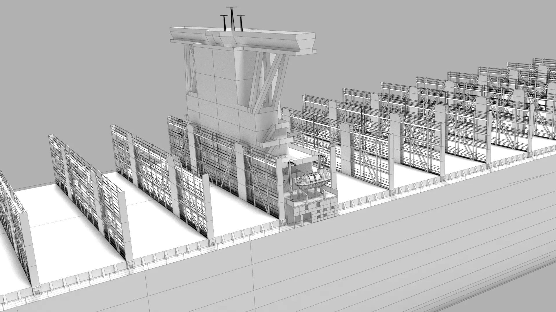 Triple E container ship 3D model_9