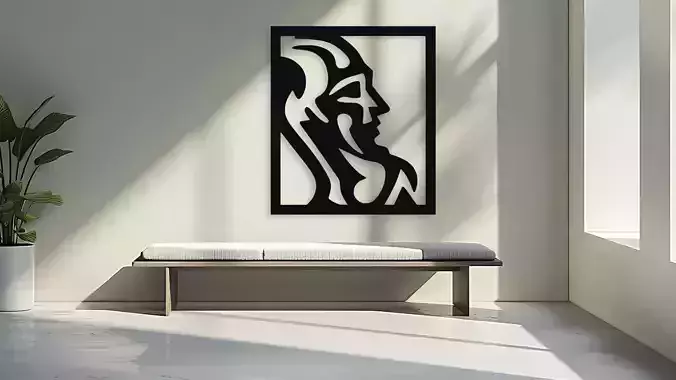 Abstract Tribal Face Wall Decor Art