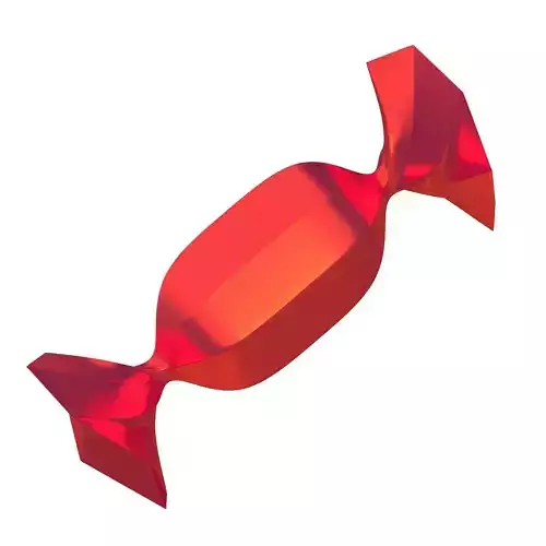 Red Wrapped Candy 3D model
