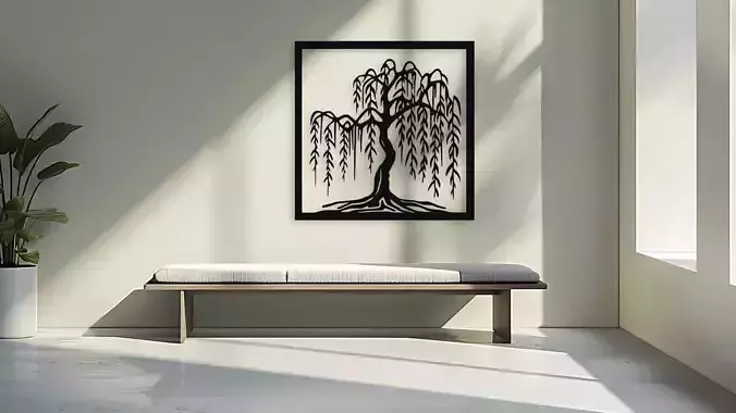 Weeping Willow Tree Wall Decor Art