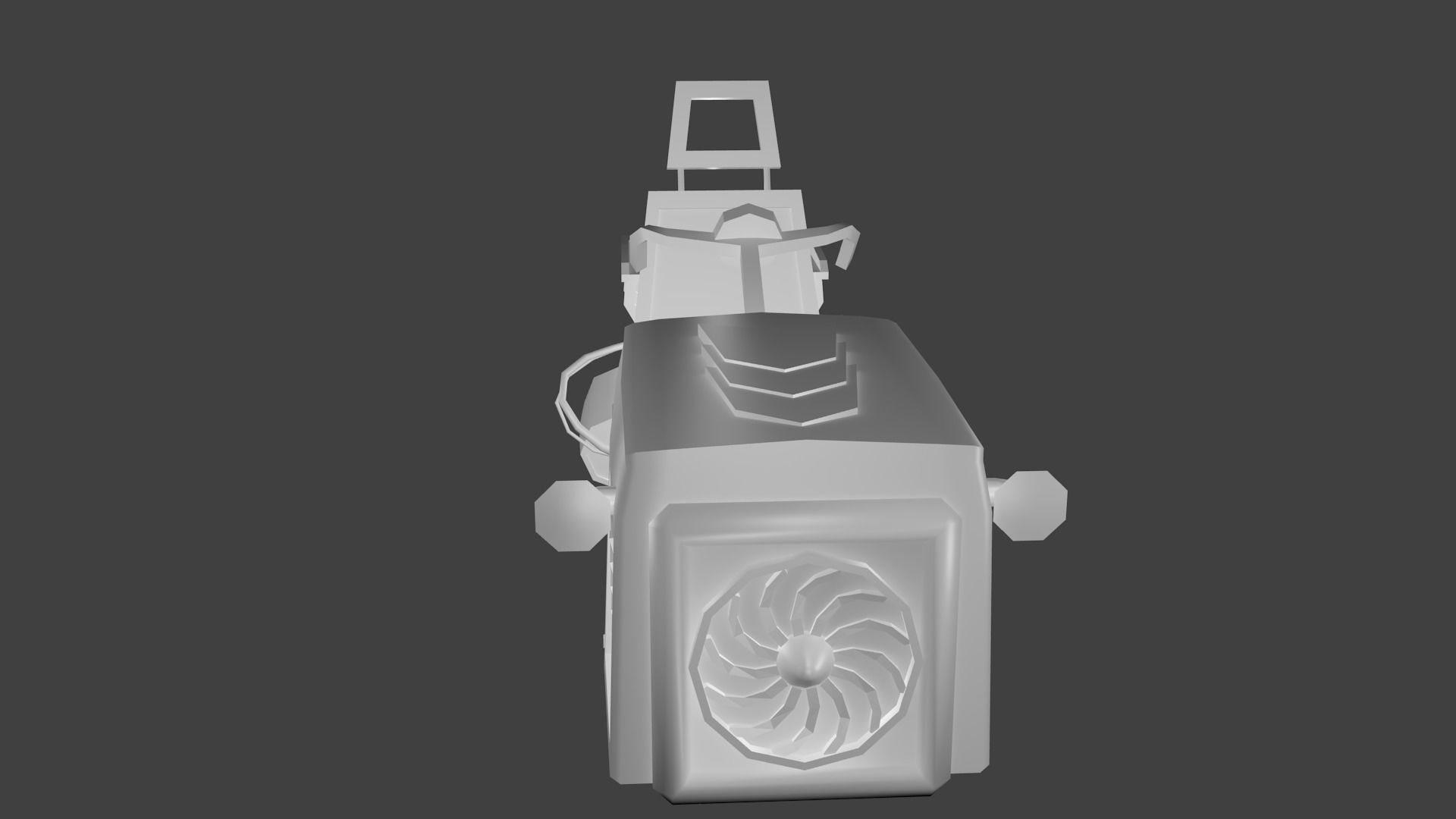 Low Poly Scooter motorcycle with air conditioning unit Free low-poly 3D model_1