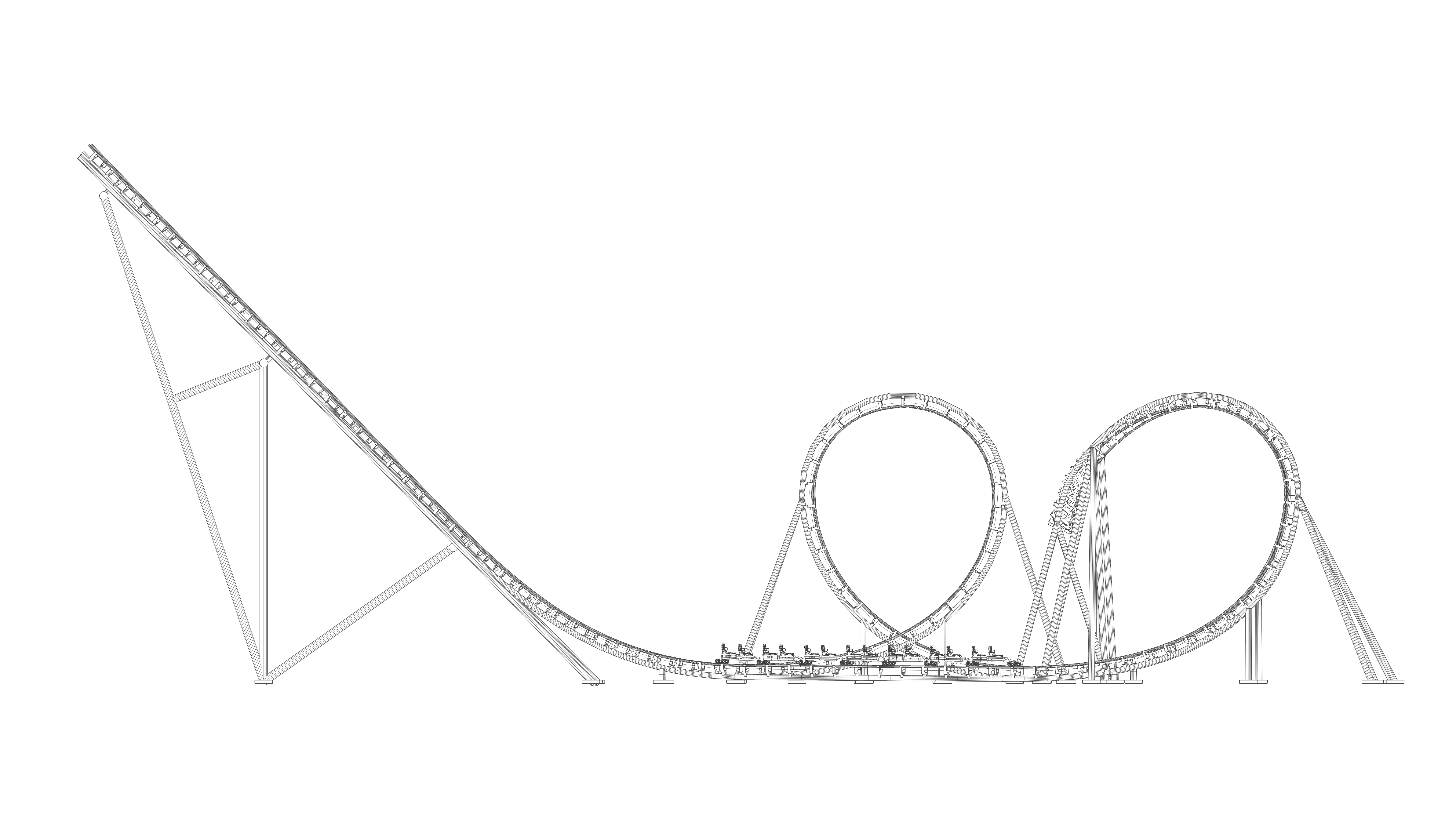 Boomerang Roller Coaster 3D model_7