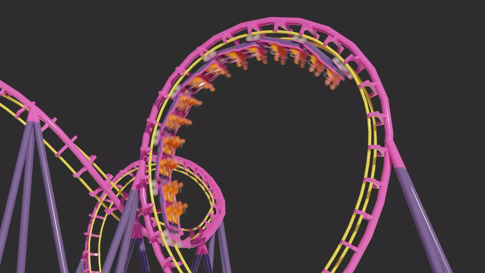 Boomerang Roller Coaster 3D model_5