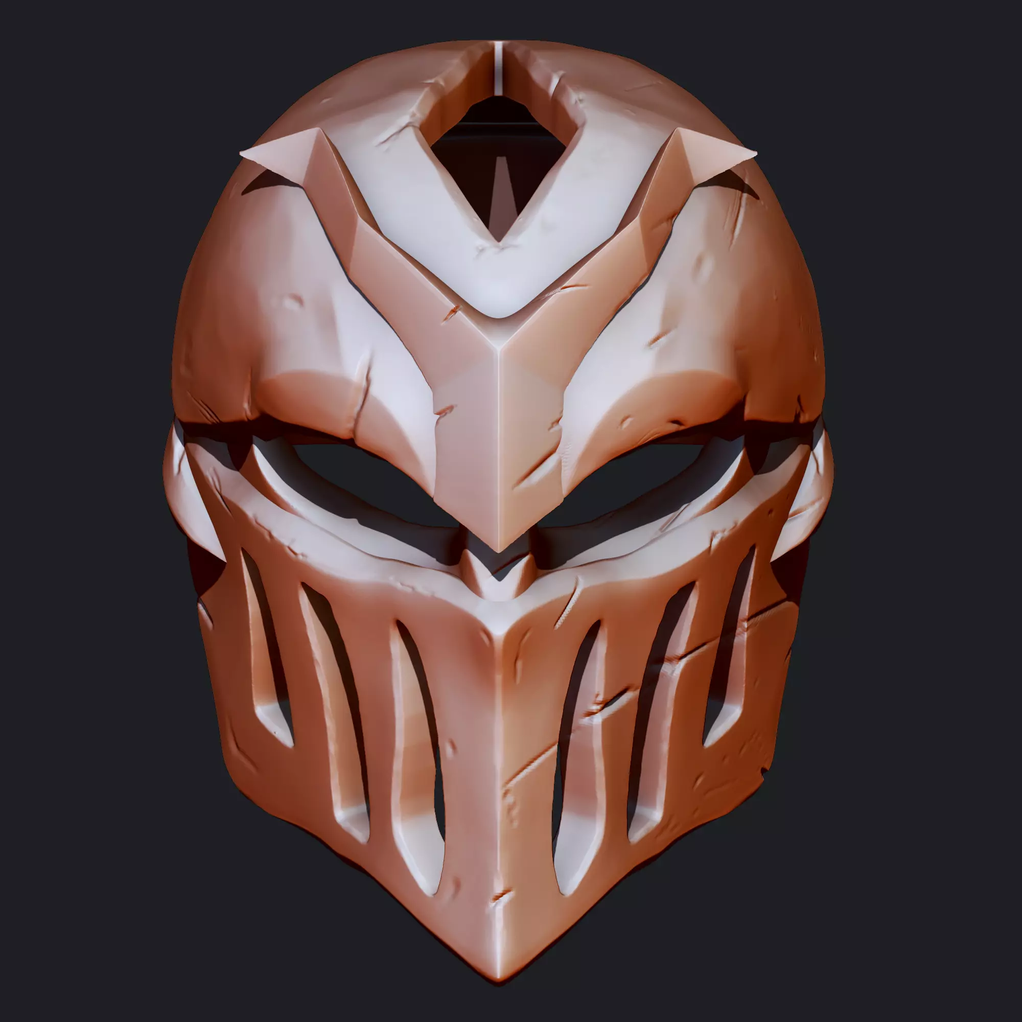 Zed Mask League Of Legend 3D File STL 3D print model_1