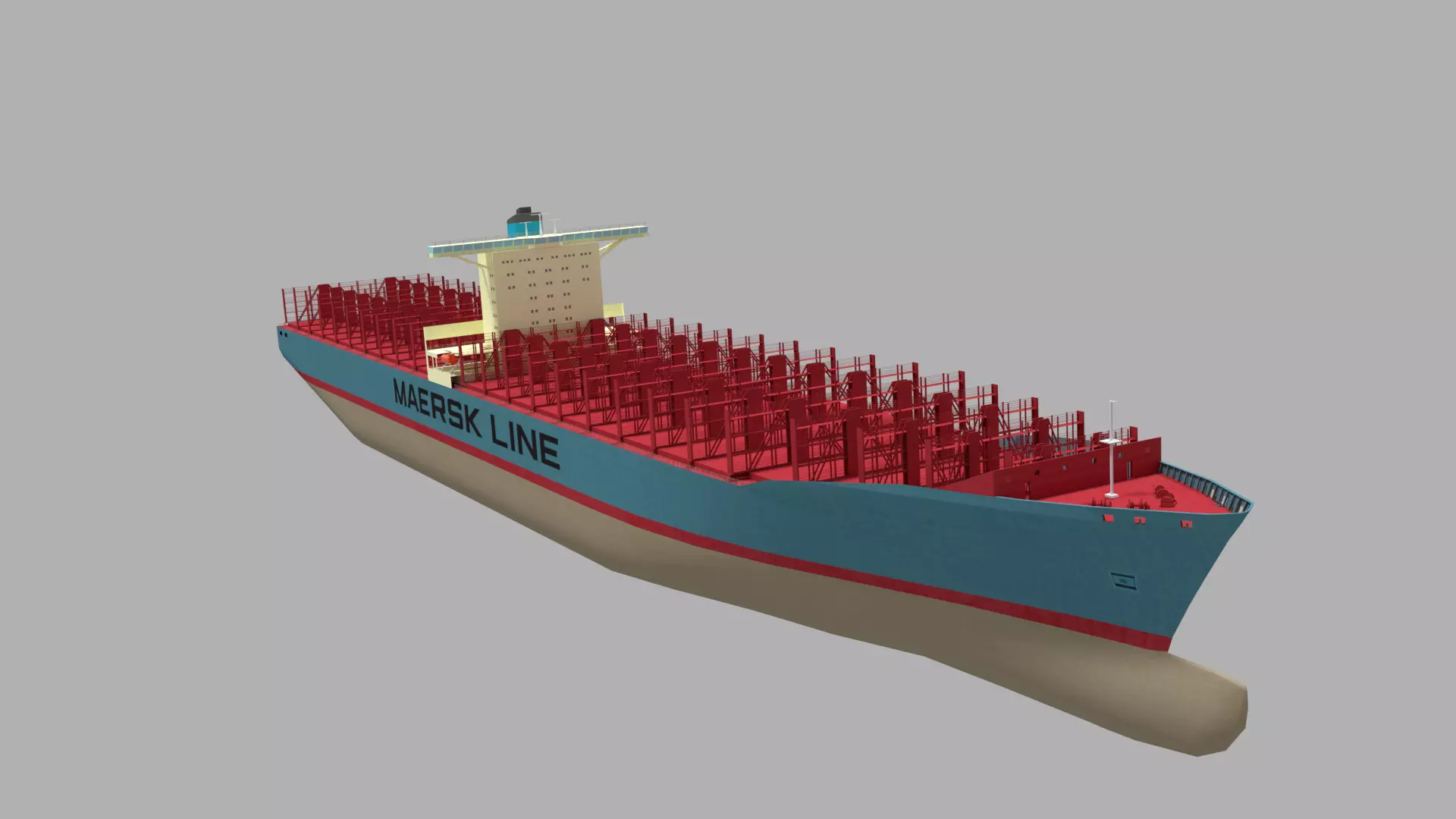Emma container ship 3D model_6