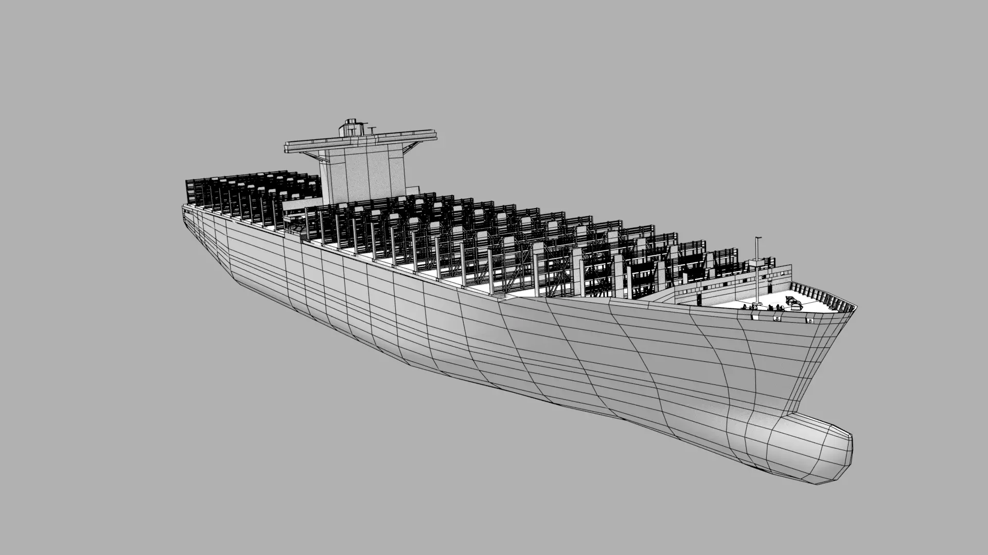 Emma container ship 3D model_8