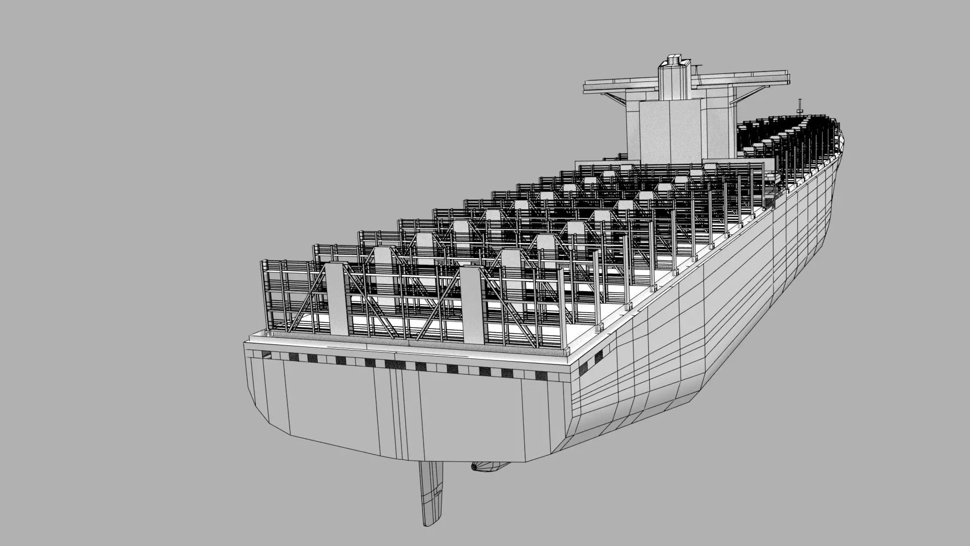 Emma container ship 3D model_9