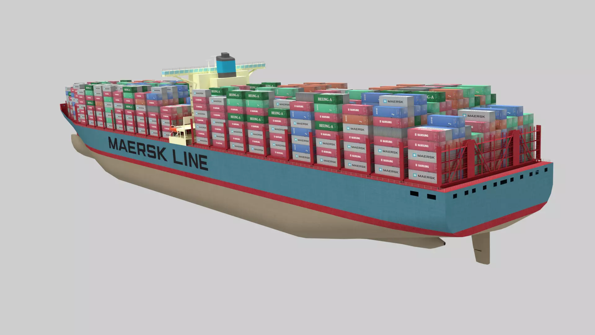 Emma container ship 3D model_3