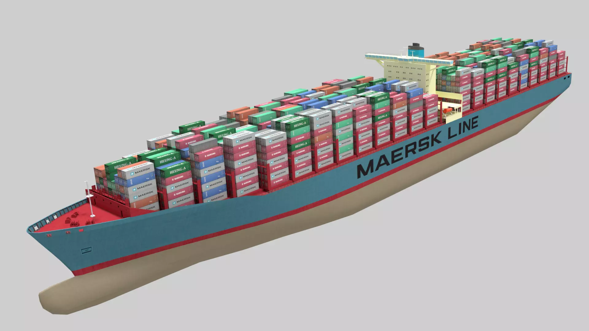 Emma container ship 3D model_1
