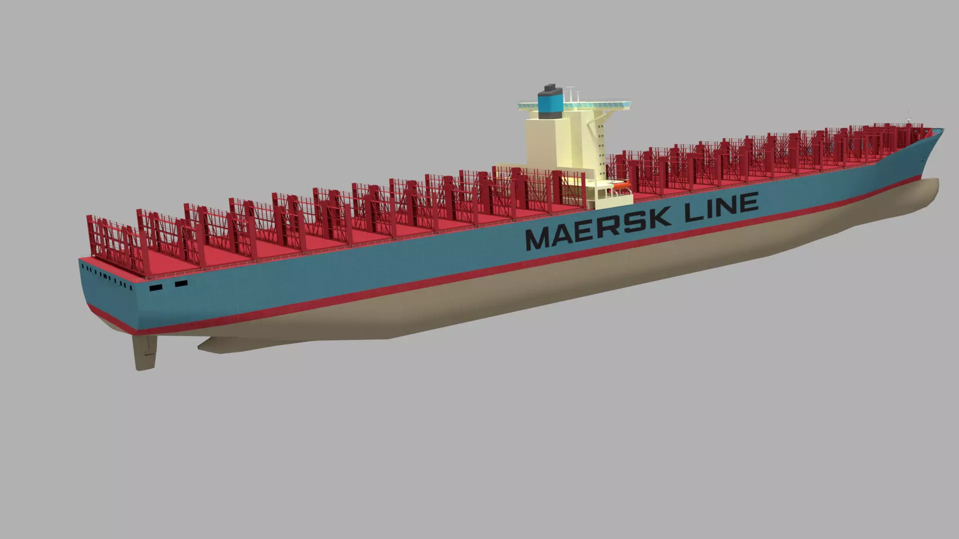 Emma container ship 3D model_7
